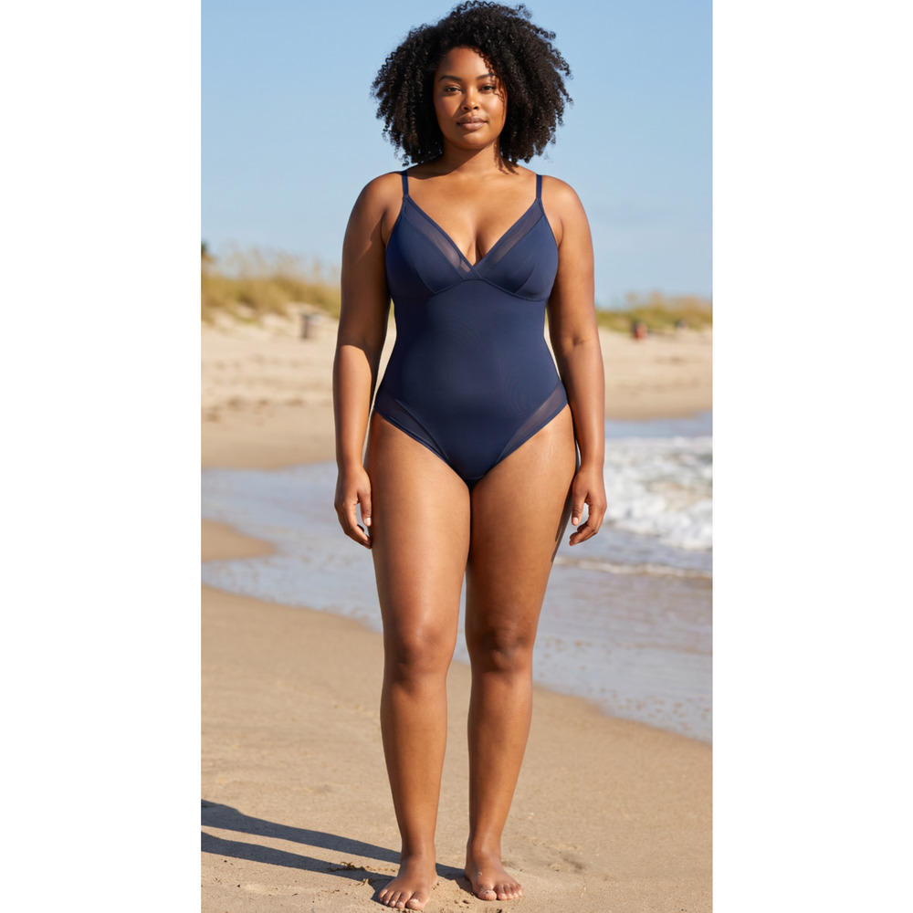 TA3 Mesh One Piece Swim Midnight 3X Regular Long NWT